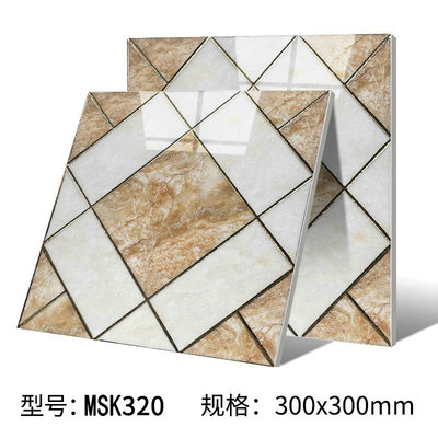 欧式瓷砖300X300mm抛晶砖系列镀金镀银