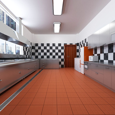 红缸砖防潮砖酒店厨房地砖防潮防滑地砖