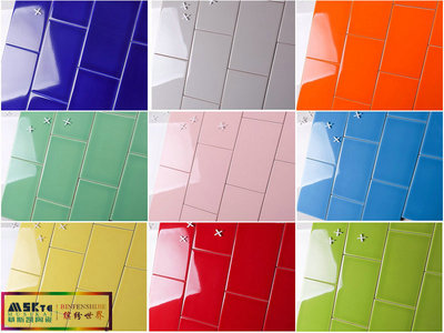 100X200mm压边斜边平面纯色砖厨卫墙砖不透水釉面砖